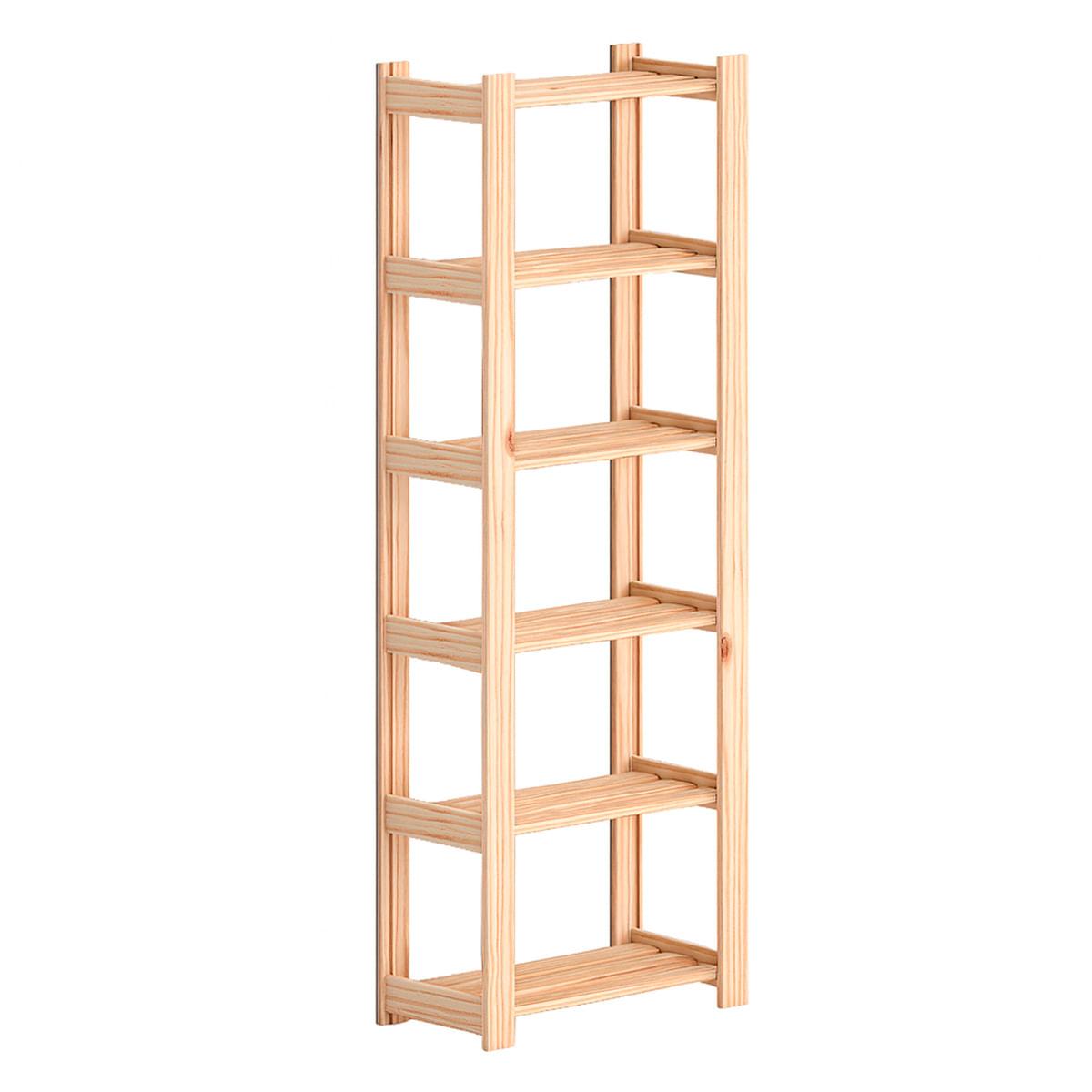 Estante para Livros 62x30x171 cm em Madeira Natural Marin Brasil