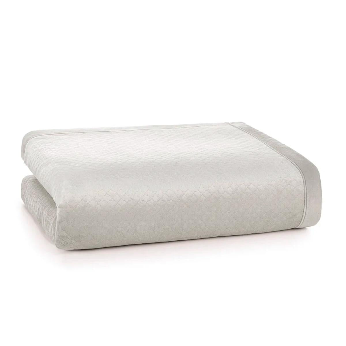Cobertor King de Sherpa e Flanel Fleece Karsten 290x260 cm Eliot Seda