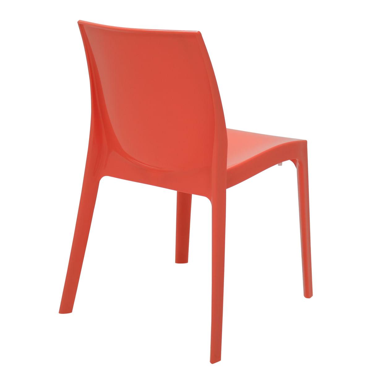 Cadeira Tramontina Alice Polida em Polipropileno Rosa Coral