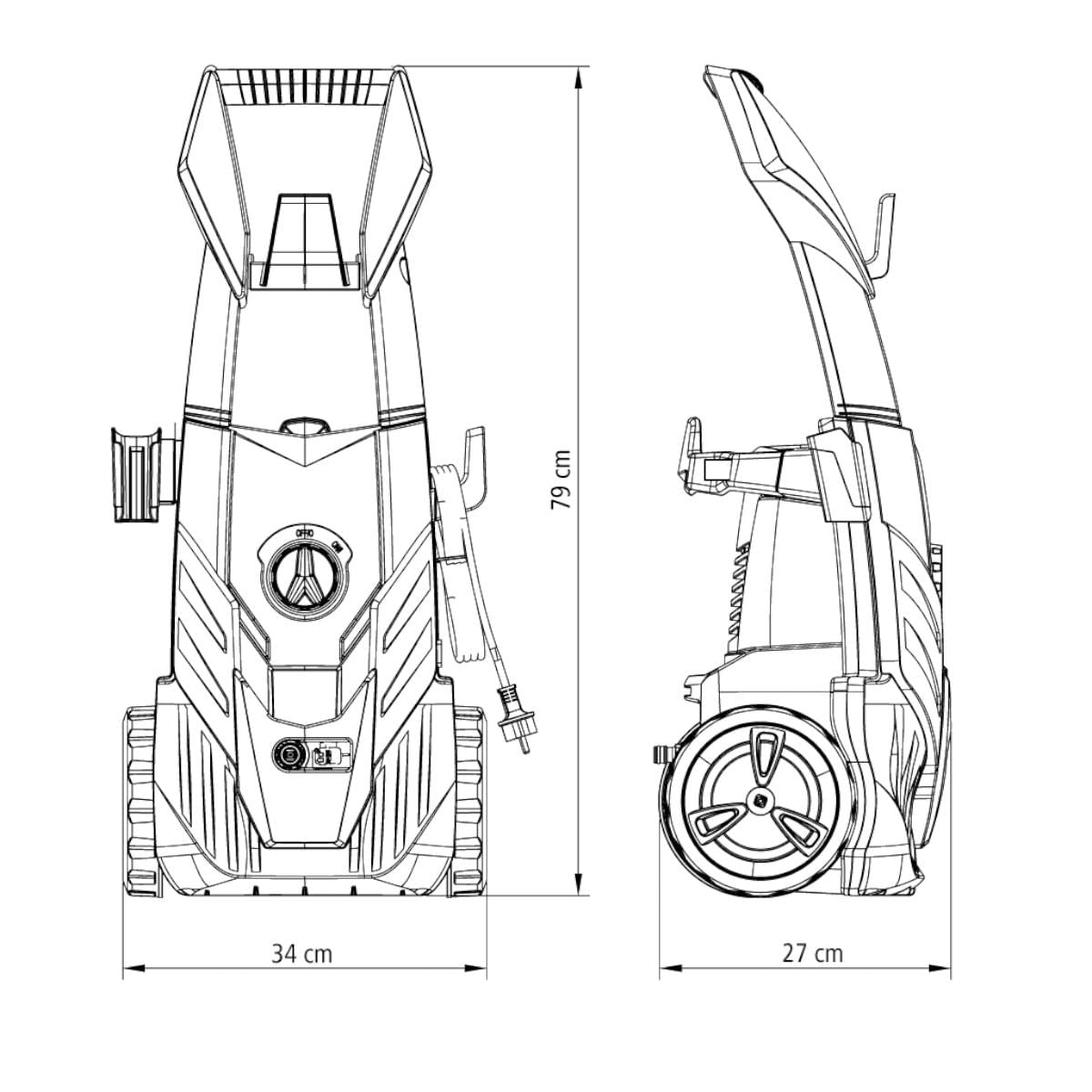 Lavadora de Alta Pressão 1800 W Tramontina com Mangueira Alta Pressão 5 m Jato Regulável 1900 psi