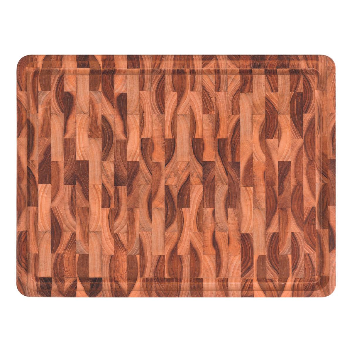 Tábua para Churrasco Tramontina em Madeira Invertida Teca 45 x 35 cm