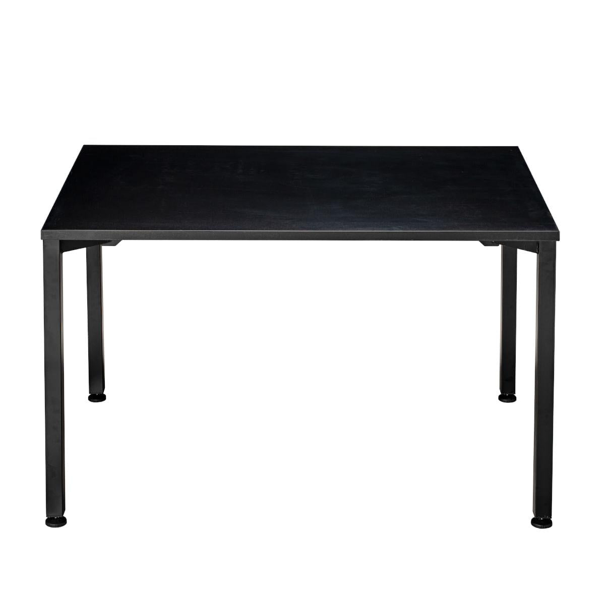 Mesa Parus 6 Lugares 120x80 cm Tampo em MDP 25mm Preto e Pernas em Aço Roal