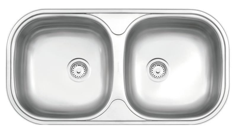 Cuba Dupla Aço Inox Acetinado 78x39 cm Prime OUTLET Tramontina 94900122