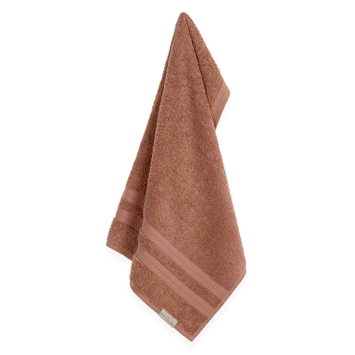 Toalha de Rosto Karsten Fio Penteado 100% Algodão Unika Marrom