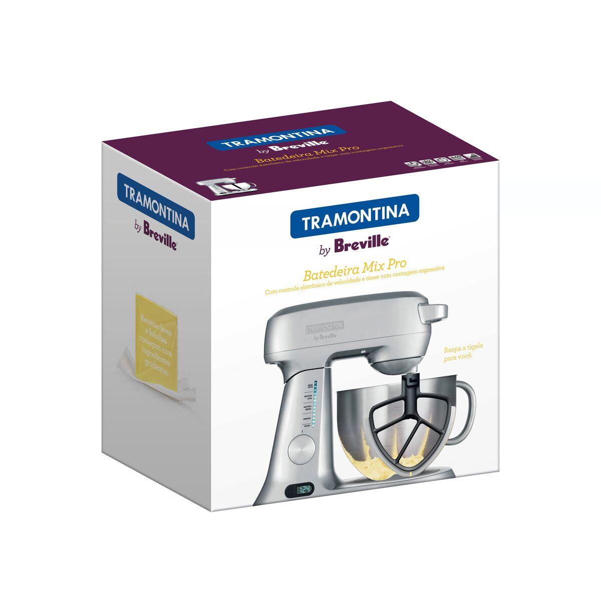 Batedeira Planetária Tramontina by Breville Mix Pro em Alumínio Fundido 840 W com Tigela Inox 4,7 L 127V