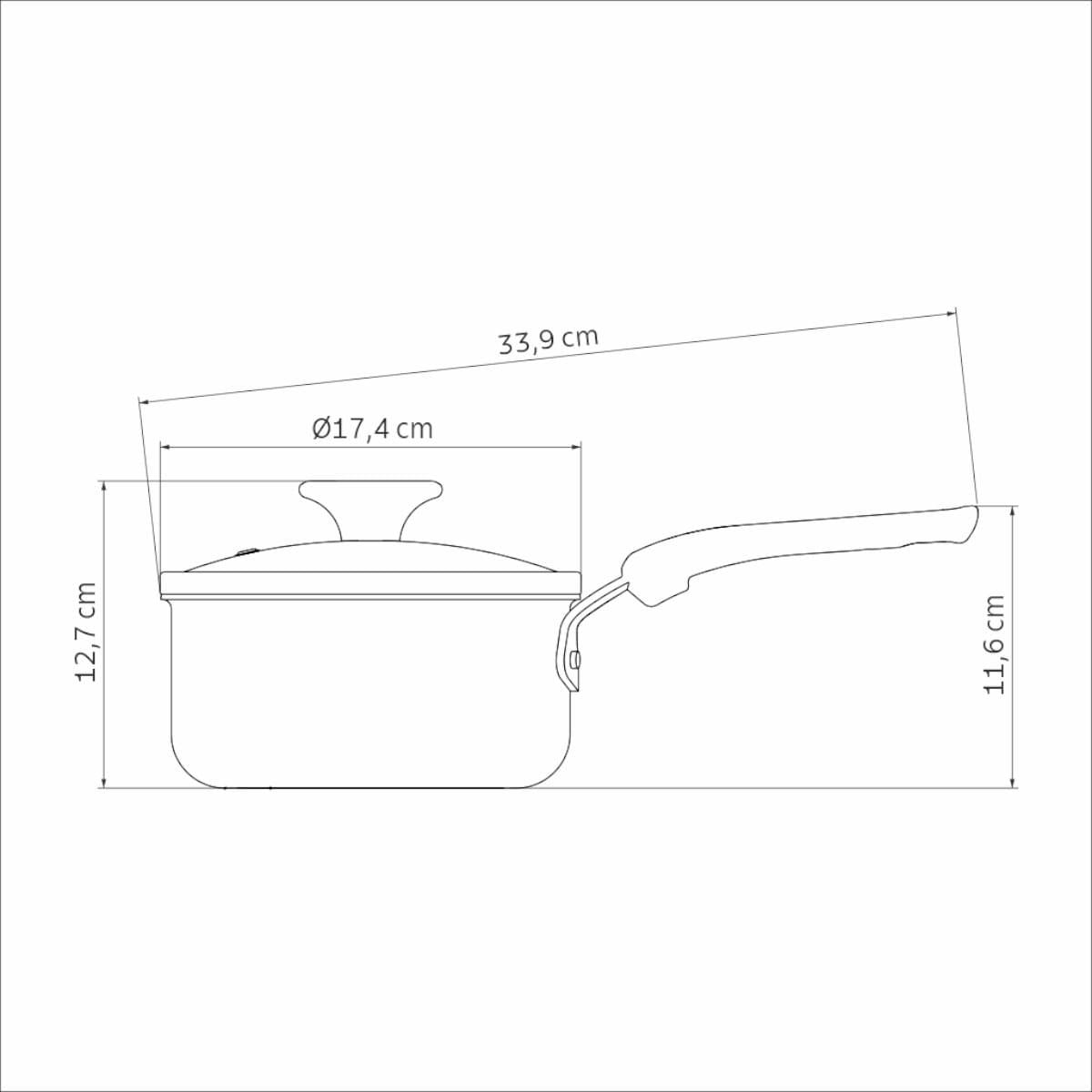Panela Tramontina Tunis em Alumínio 16 cm 1,35 L Cerâmico Rosa Trufado