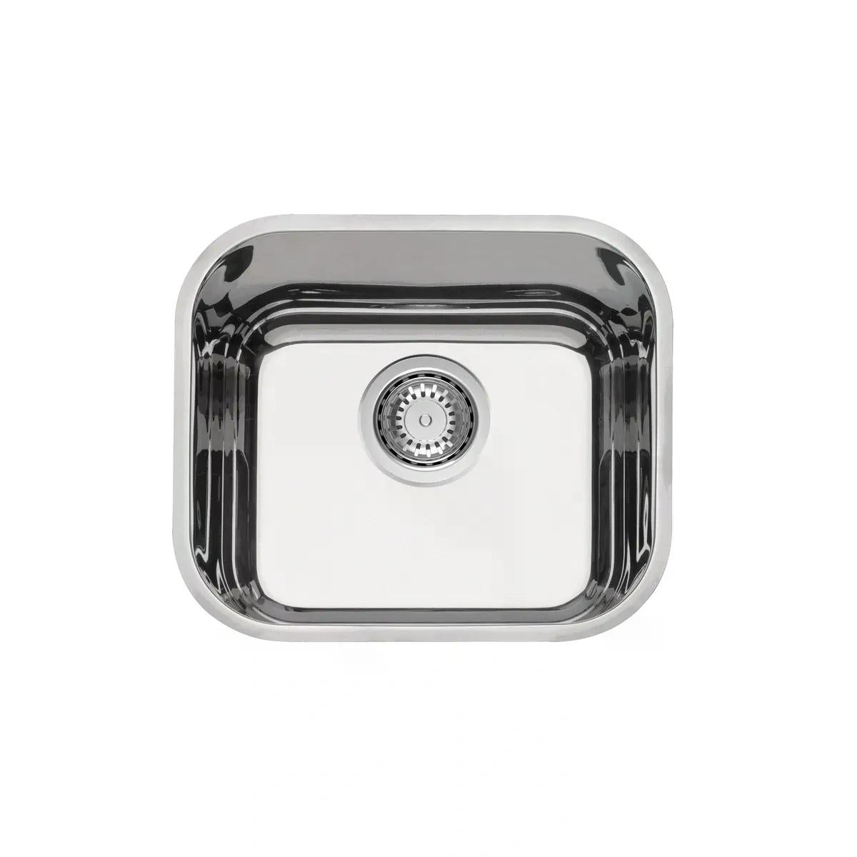 Cuba Tramontina Lavínia Plus 40 BL Inox Alto Brilho 40 x 34 cm Válvula 4 1/2 pol