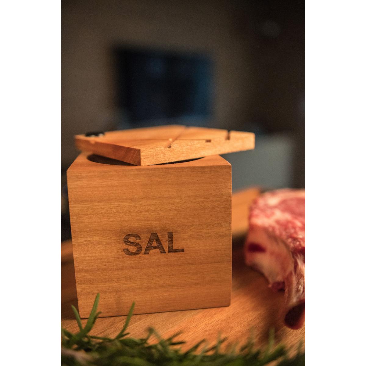 Saleiro de Madeira Essence 350g Domama