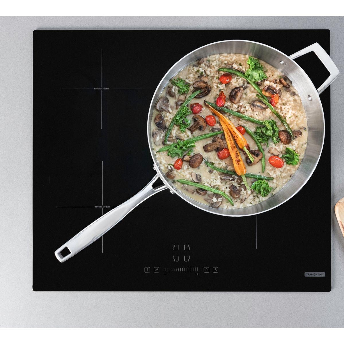 Frigideira Tramontina Grano Aço Inox com Tampa 30 cm 5,6 L