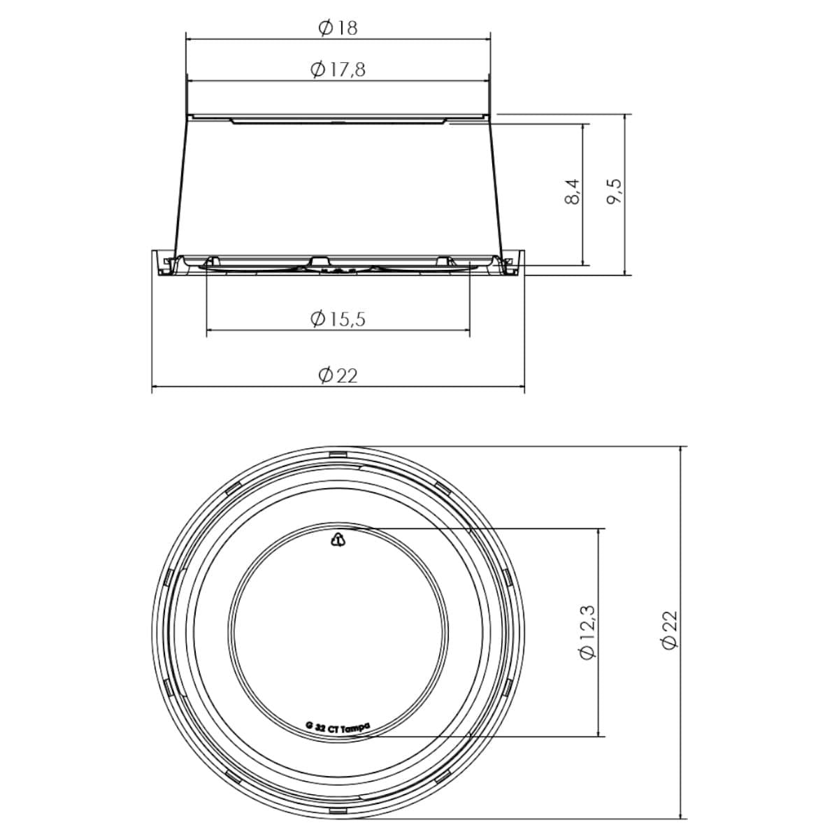 Embalagem Mini Bolo Redondo G32CT Transparente 100un 750g Galvanotek
