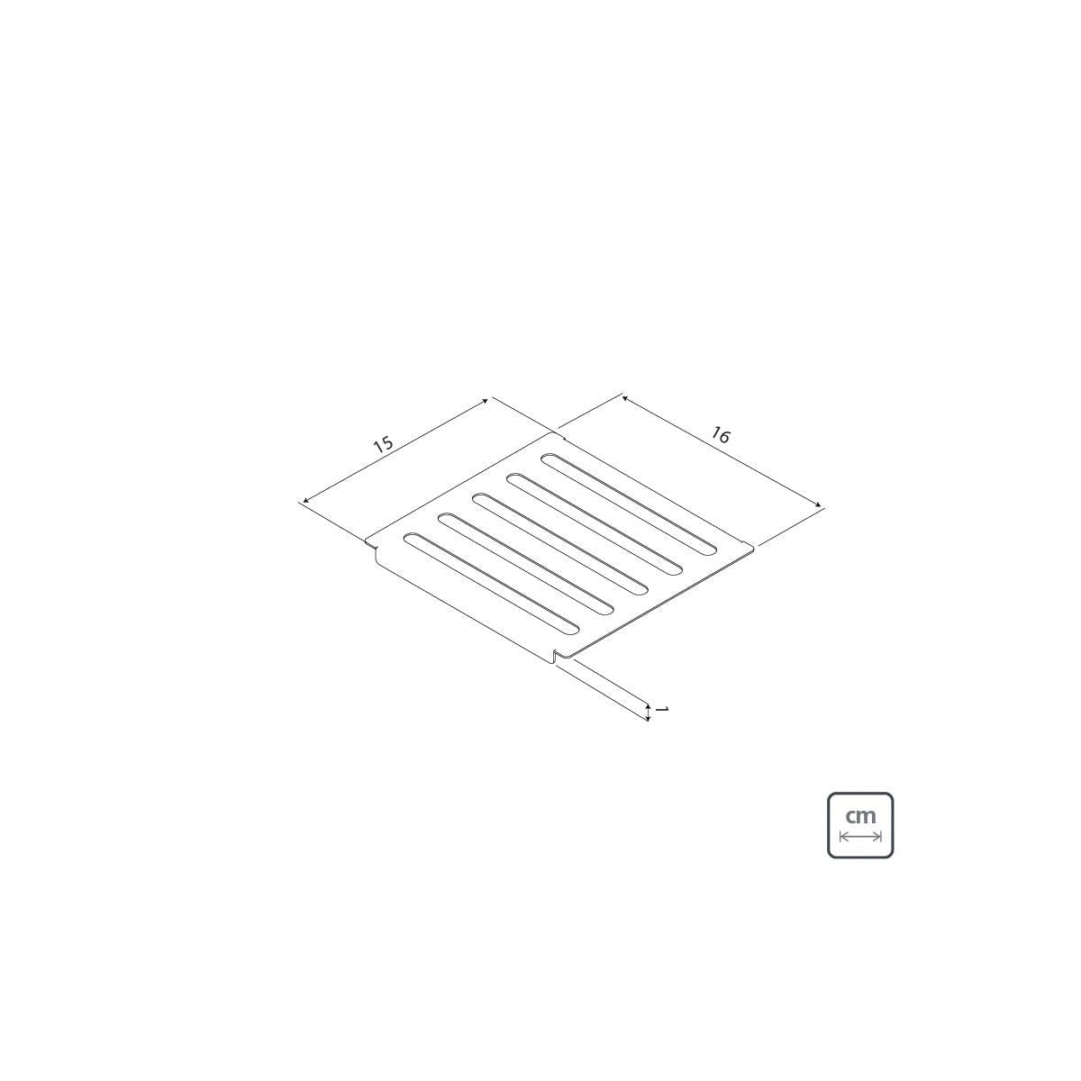 Escorredor Tramontina em Aço Inox Scotch Brite para Sobrepor no Canal Organizador 15x15 cm