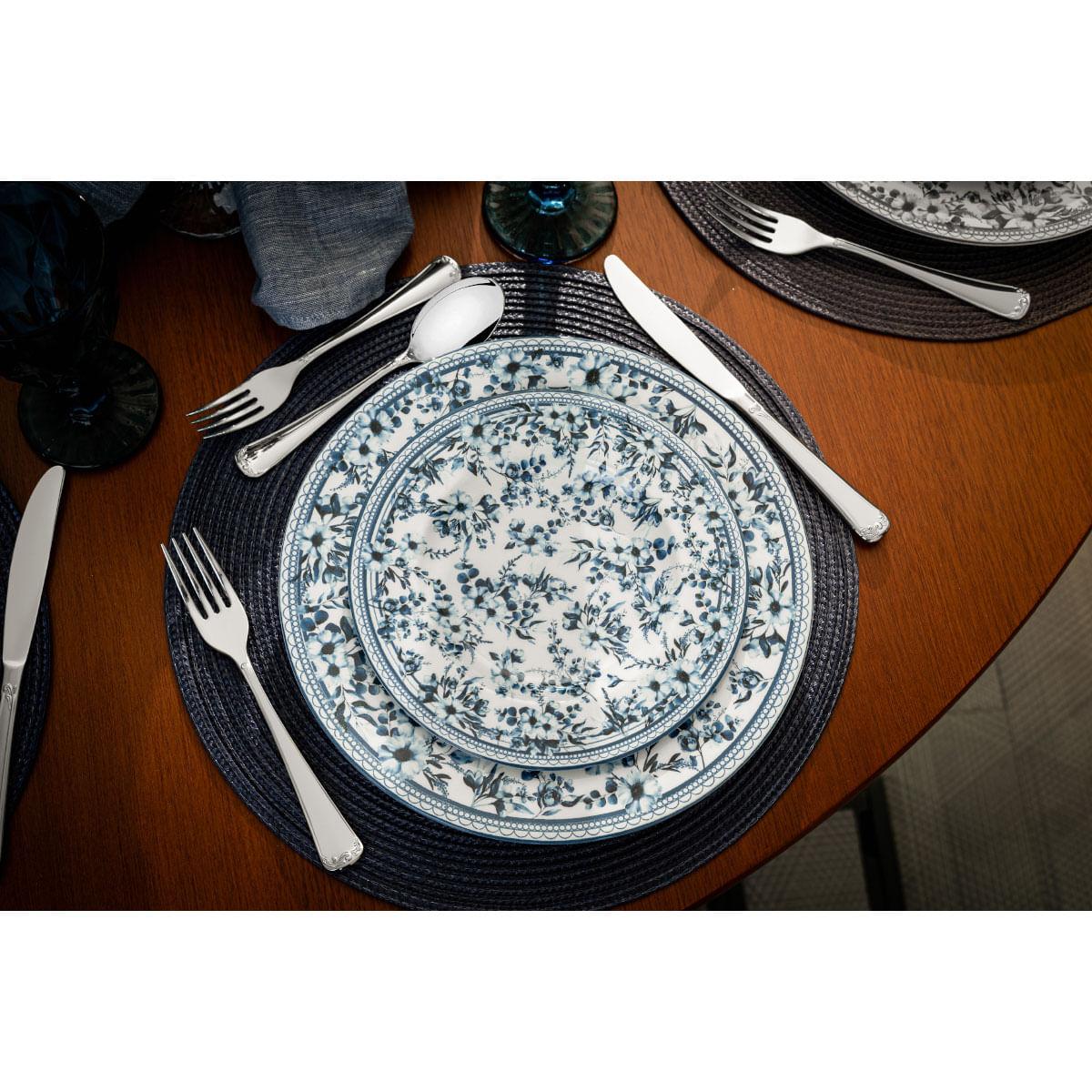 Aparelho de Jantar Tramontina Azzura em Porcelana Decorada 30 Peças