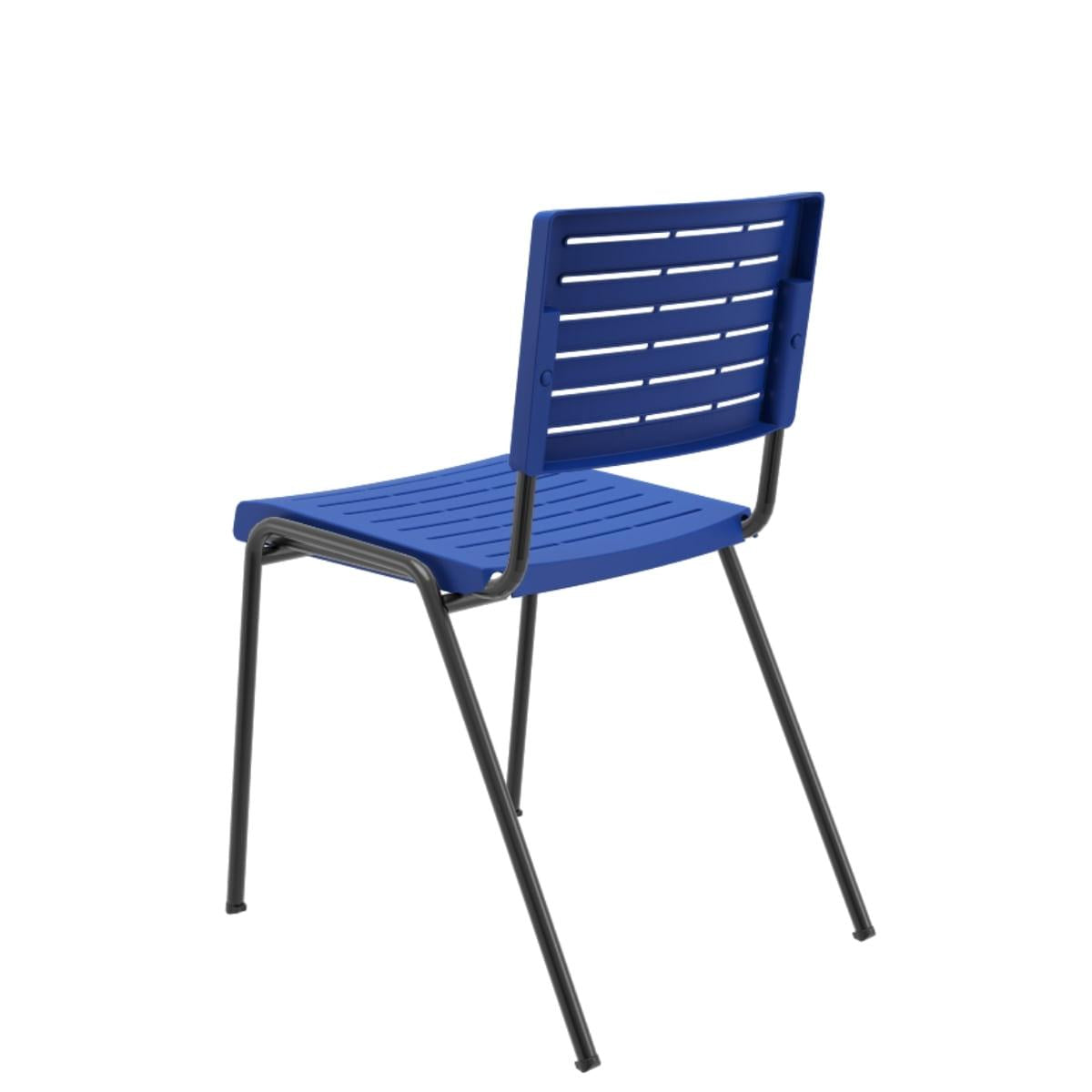 Cadeira Niala Azul Bic em Aço e Polipropileno NR17 Plaxmetal