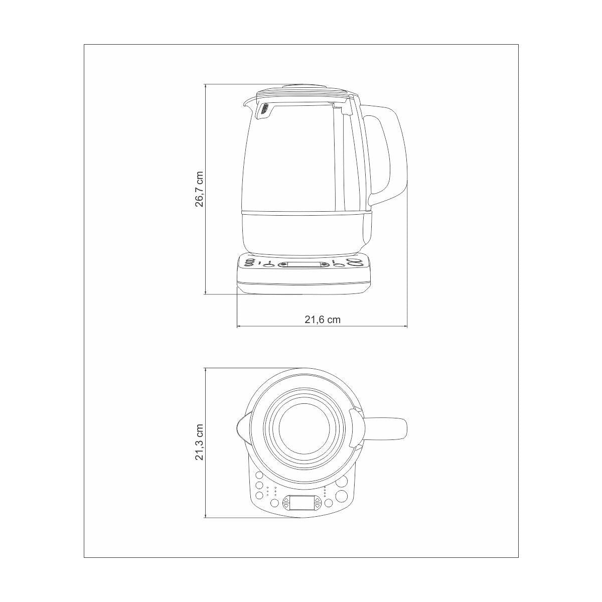 Bule Elétrico Tramontina by Breville para Chá com Jarra de Vidro 1,5 L 220 V