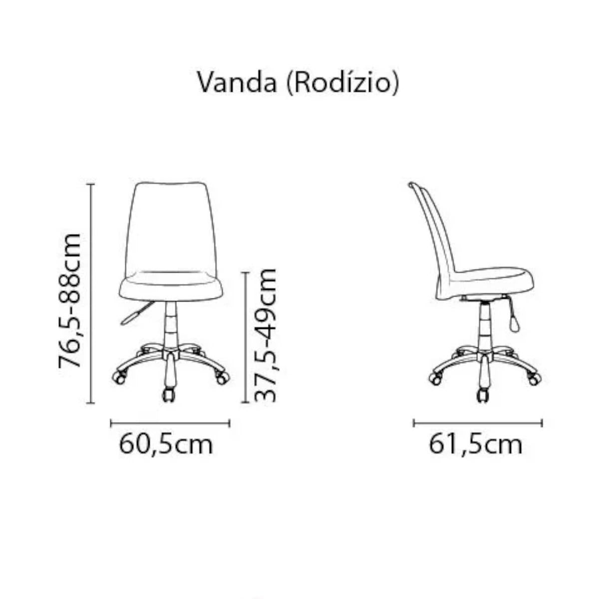 Cadeira de Escritório Giratória Tramontina Vanda em Polipropileno Vermelho com Base em Nylon