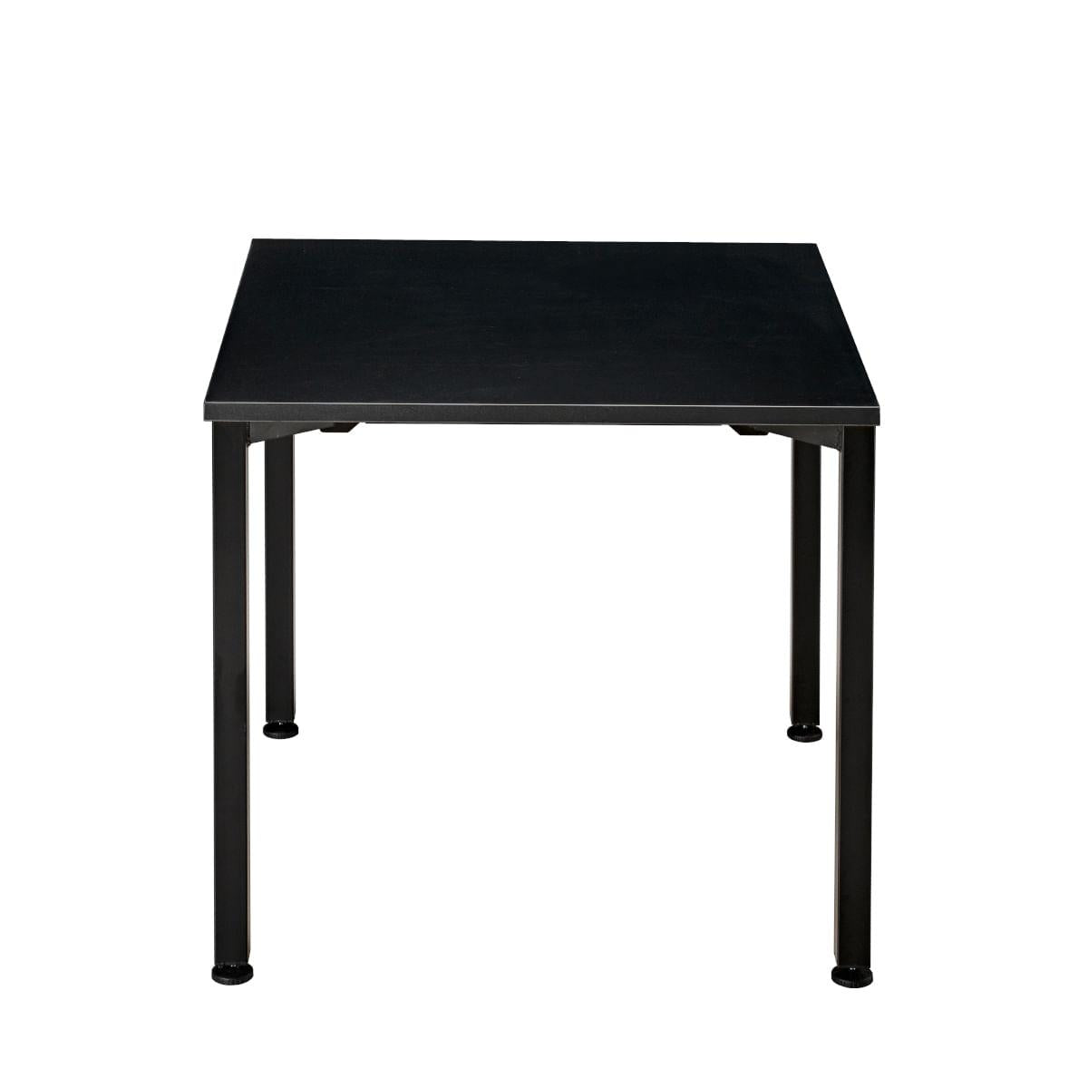 Mesa Parus 4 Lugares 80x80 cm Tampo em MDP 25mm Preto e Pernas em Aço Roal