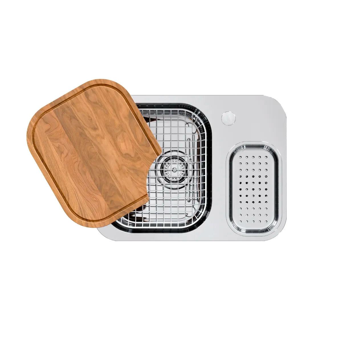Cuba de Embutir Docol Lift 54,5x40 cm em Aço Inox Alto Brilho com Acessórios