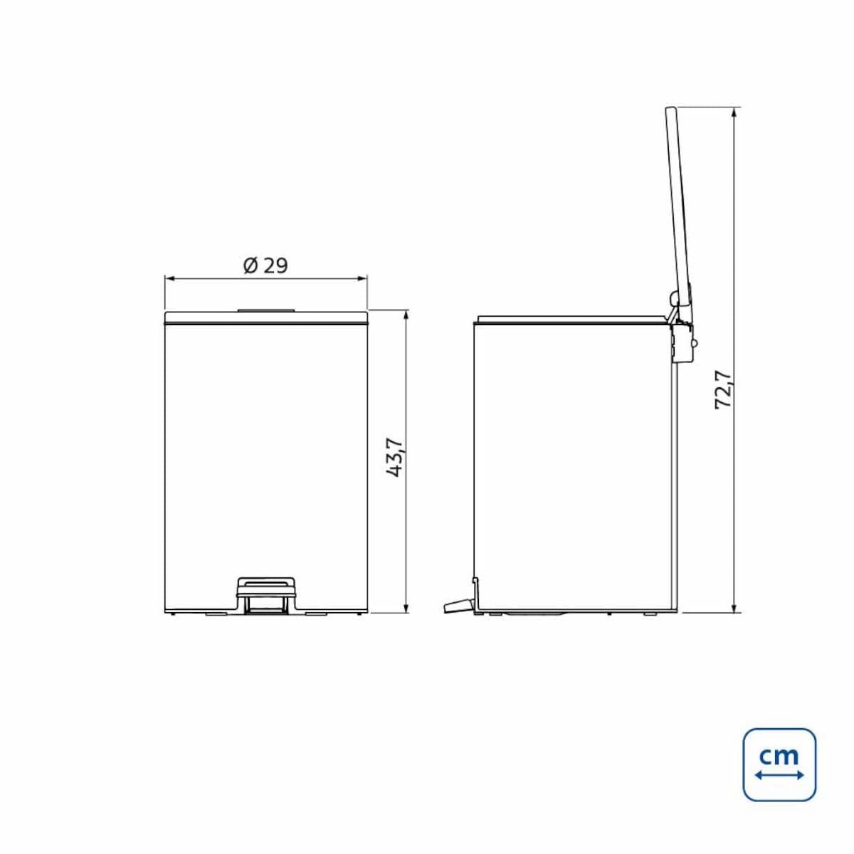 Lixeira com Pedal Tramontina Loop Aço Inox Polido 20 Litros