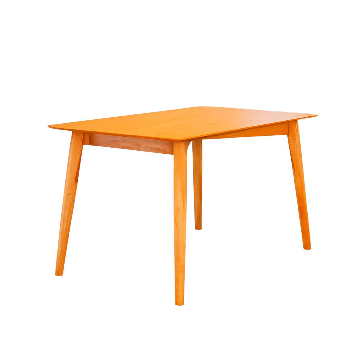 Mesa de Jantar em Madeira Livie 137x90cm Natural Acetinado Piratini