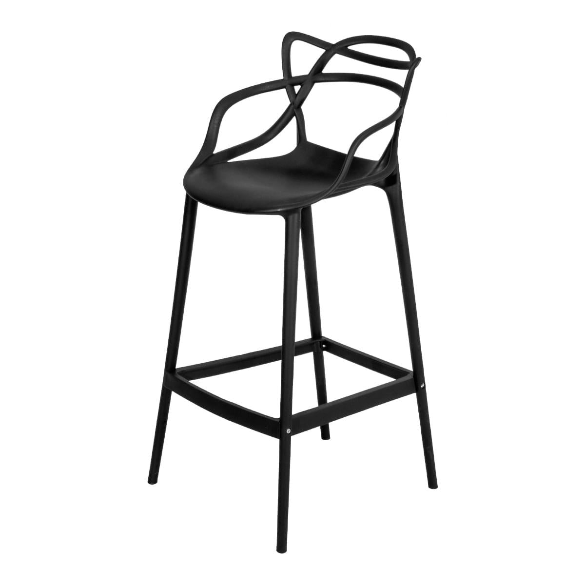Banqueta Solna Preta em Polipropileno Or Design