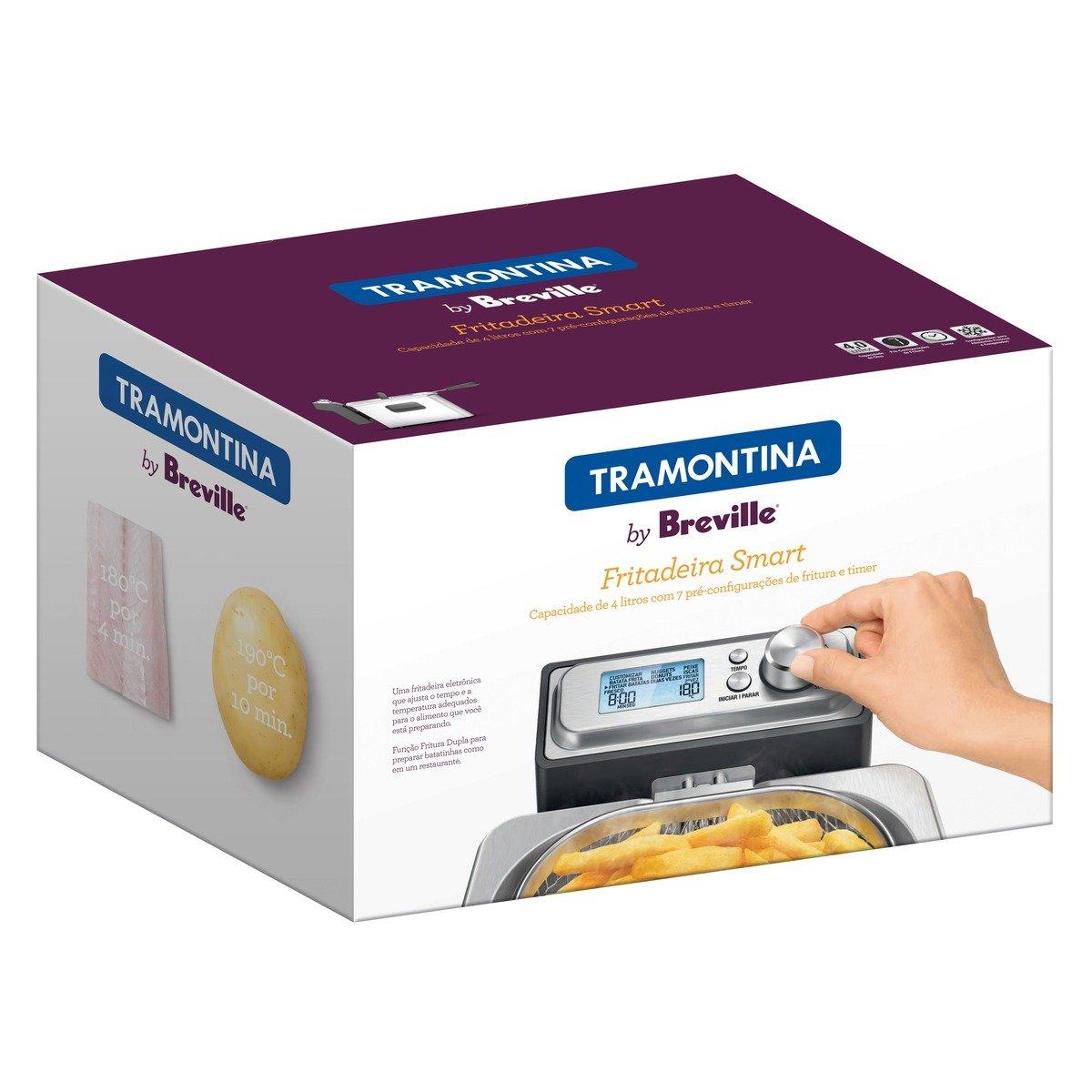 Fritadeira Elétrica Tramontina by Breville Smart em Aço Inox 7 Funções 4 L 127 V