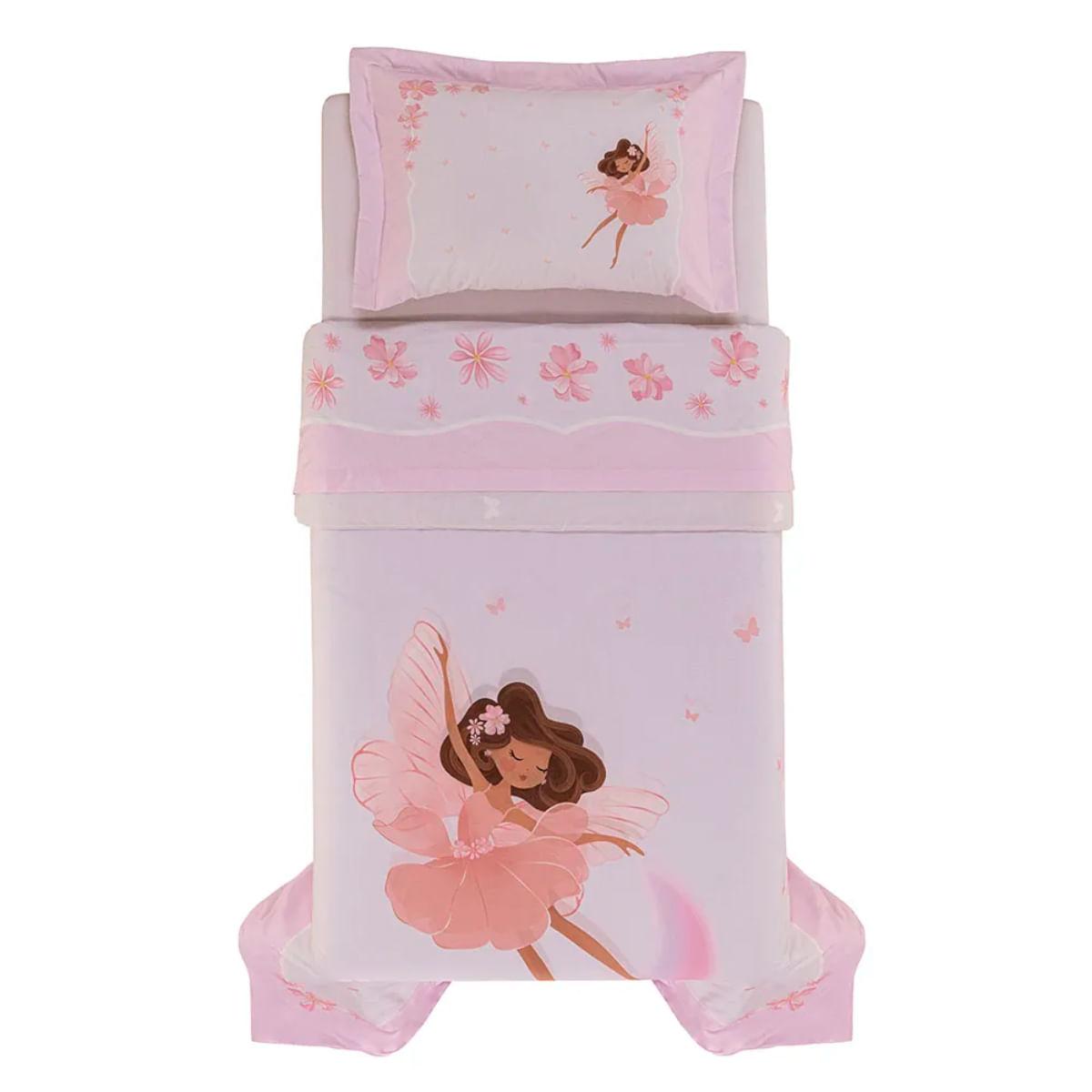 Colcha Infantil Solteiro Karsten 200 Fios com Porta-travesseiro Graciela