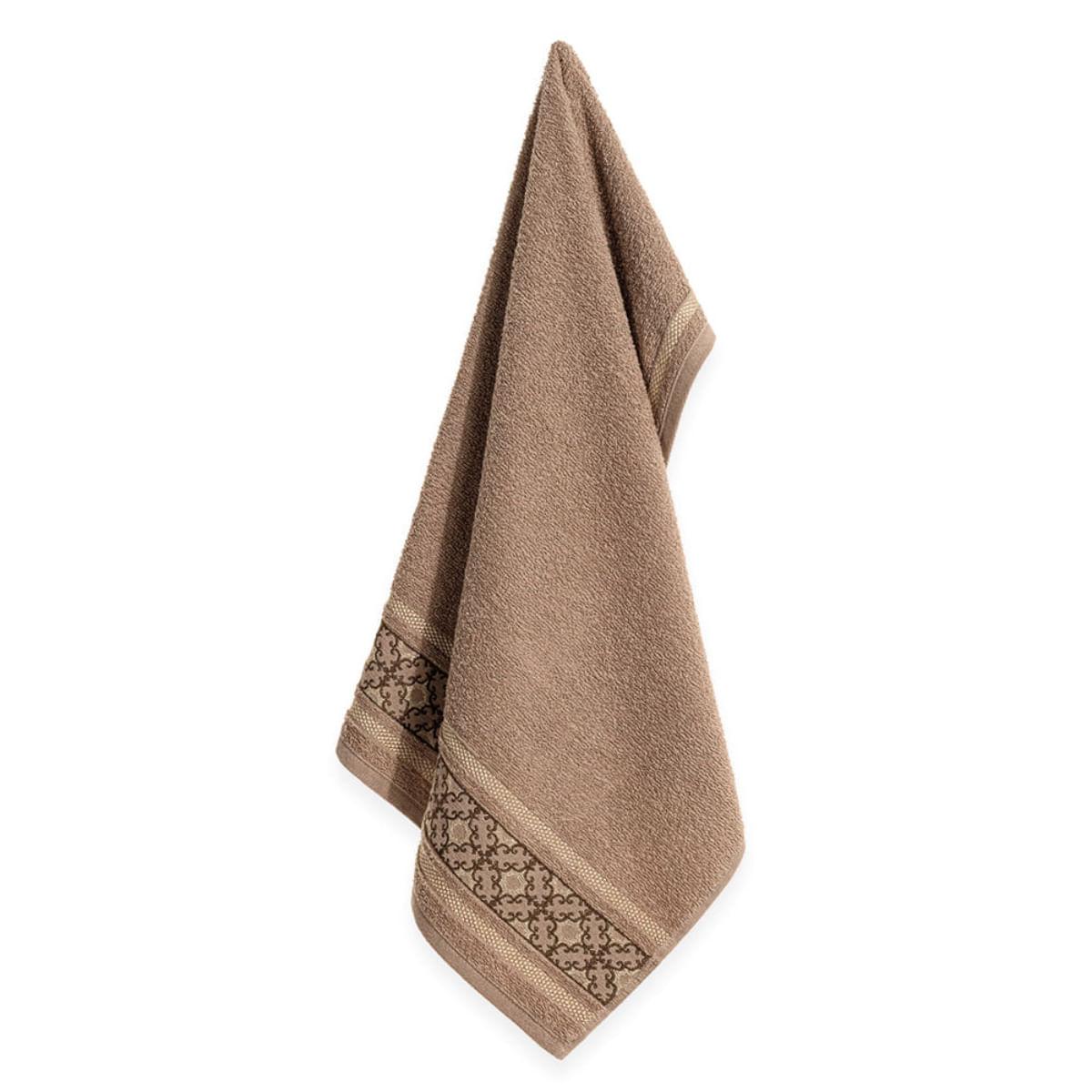 Toalha de Rosto Karsten Taupe Marrom Softmax Abrantes 48x80 cm