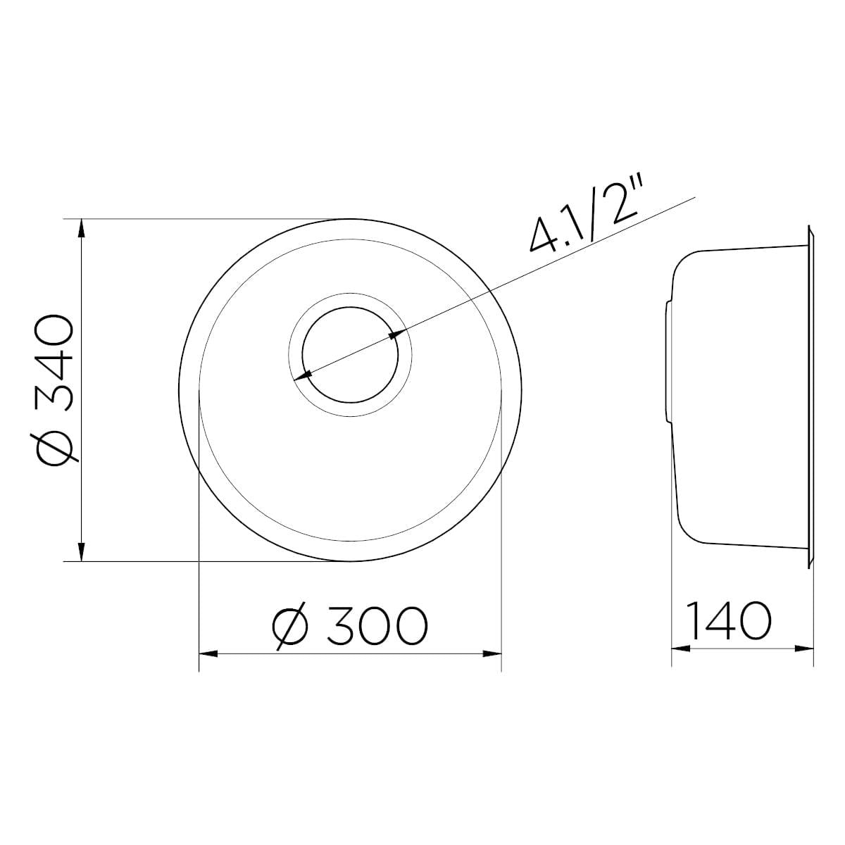 Cuba de Embutir/Sobrepor Docol Riva 30x14 cm em Aço Inox Acetinado Sem Válvula