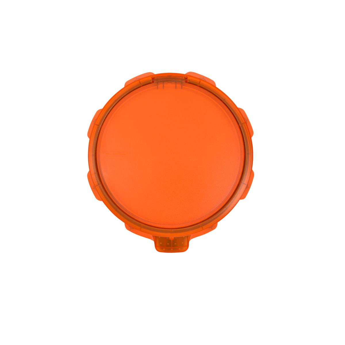 Lixeira Inox Tramontina Sofie Inox Scotch Brite e Detalhes em Plástico Translúcido Laranja com Pedal 5 L