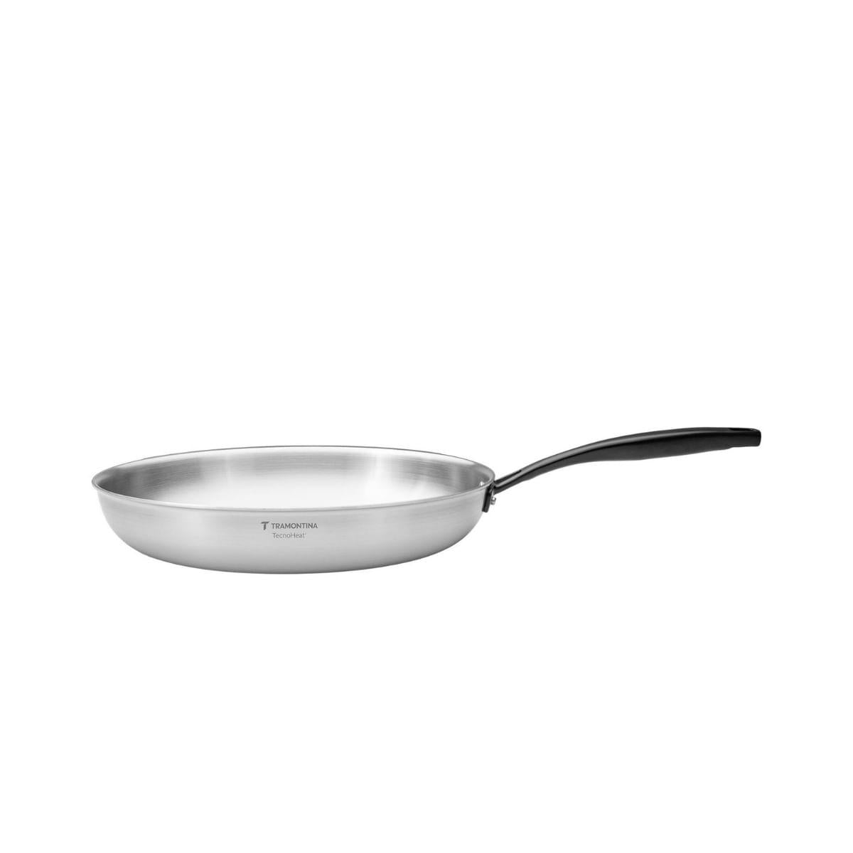 Frigideira Tramontina Grano Black Aço Inox 20 cm 1,2 L Fundo Triplo Indução