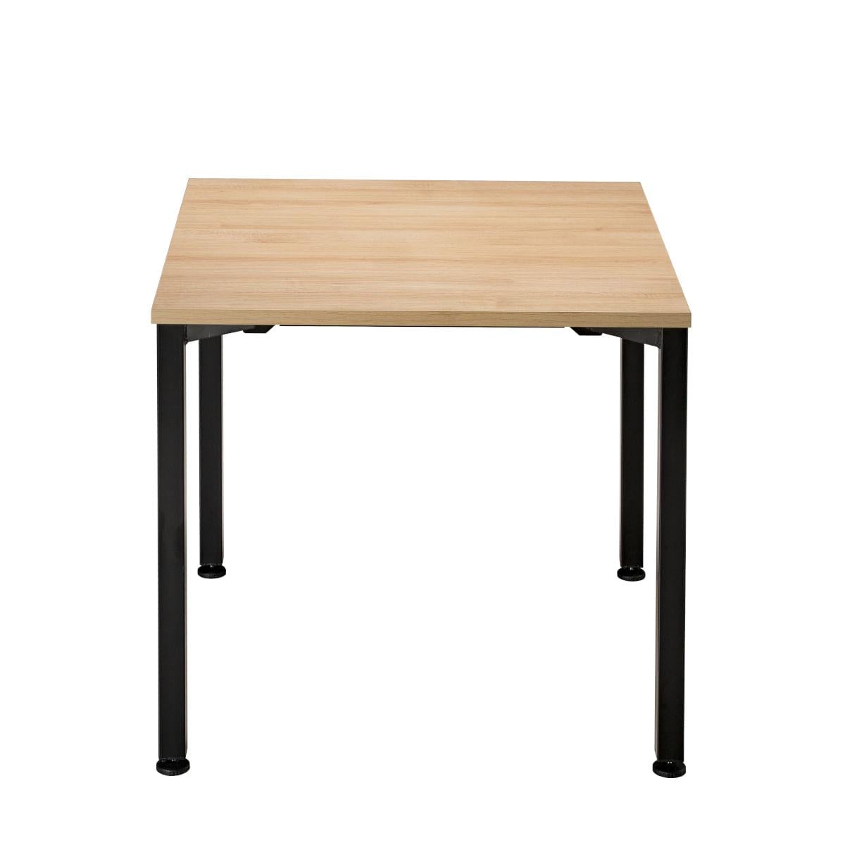 Mesa Parus 4 Lugares 80x80 cm Tampo em MDP 25mm Treviso e Pernas em Aço Preto Roal