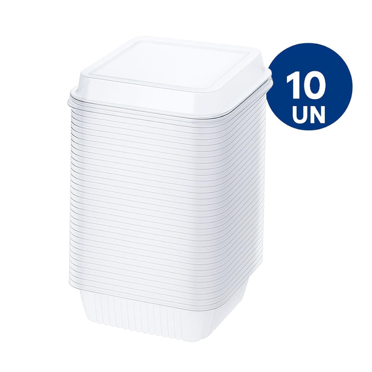 10un Embalagem para Doce Quadrado 200ml G650 Galvanotek