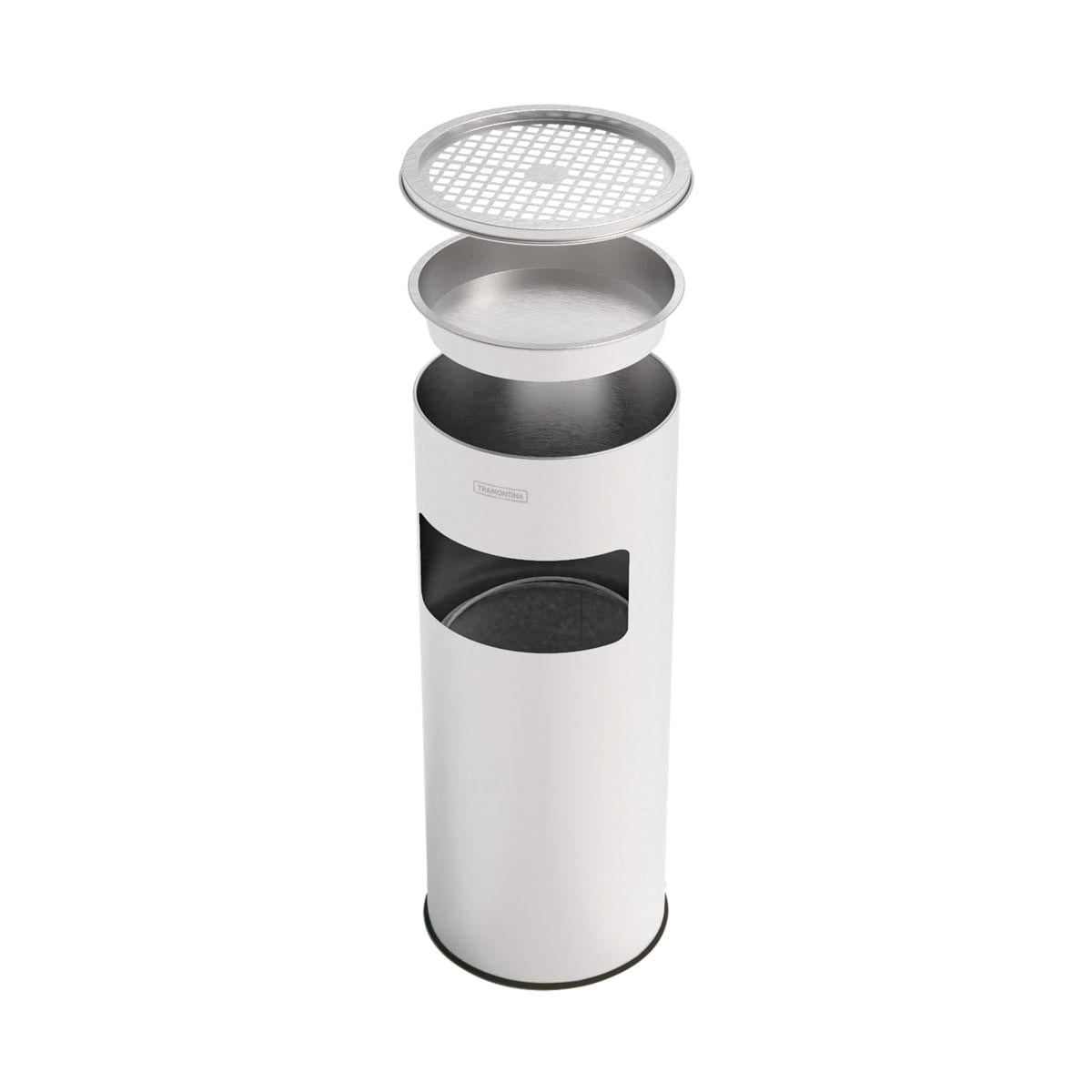 Lixeira Inox Tramontina Cinzeiro Acabamento Scotch Brite 11 L OUTLET