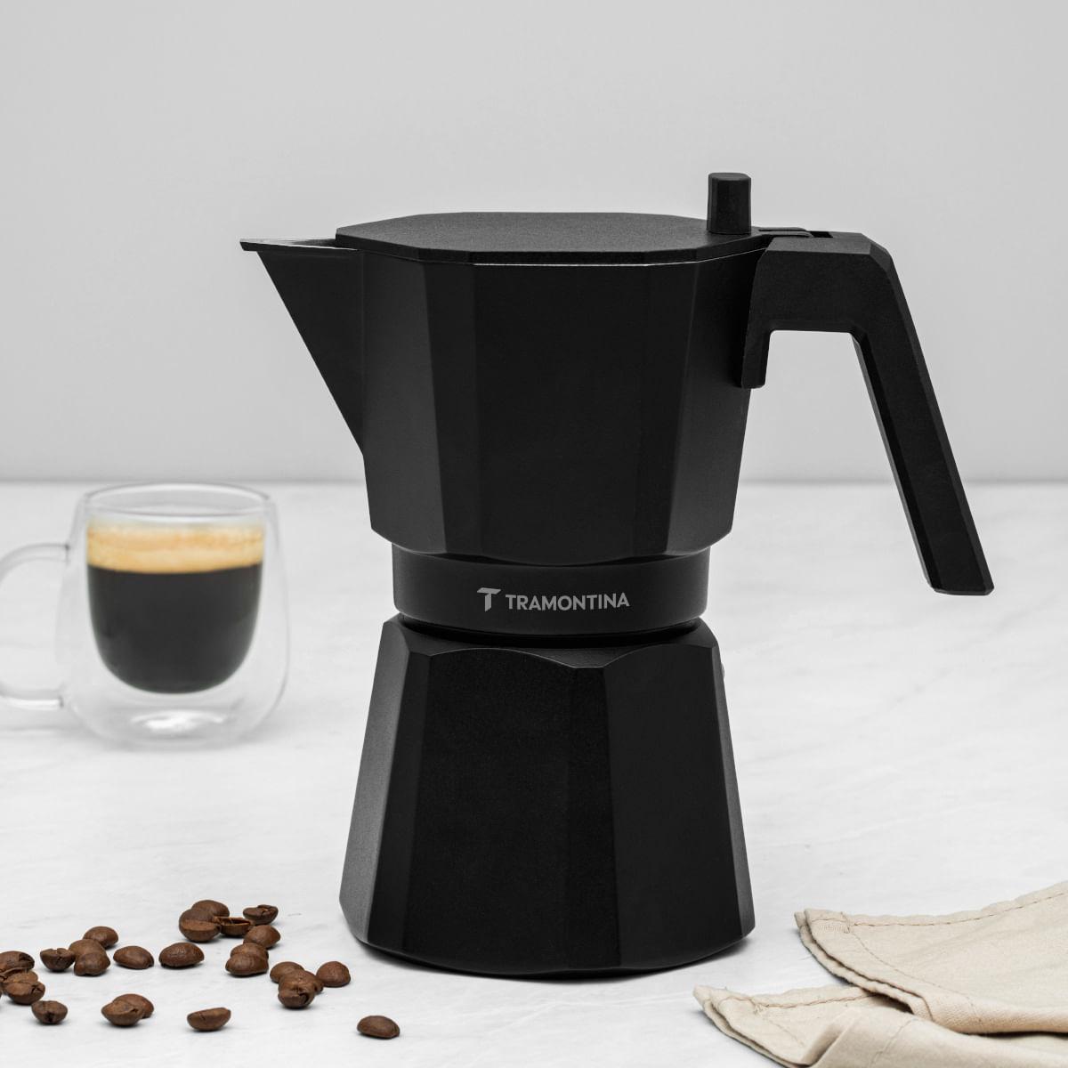 Cafeteira Espresso Italiana Tramontina em Alumínio Preto 320ml