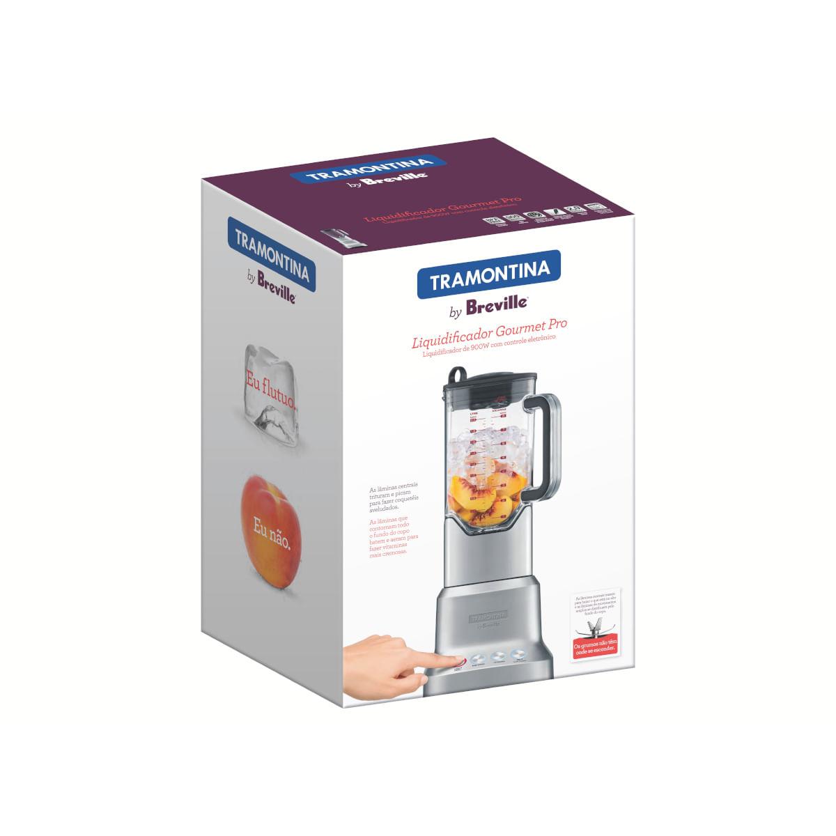 Liquidificador Tramontina by Breville Gourmet Pro em Alumínio Fundido com Copo Tritan 900 W 2 L
