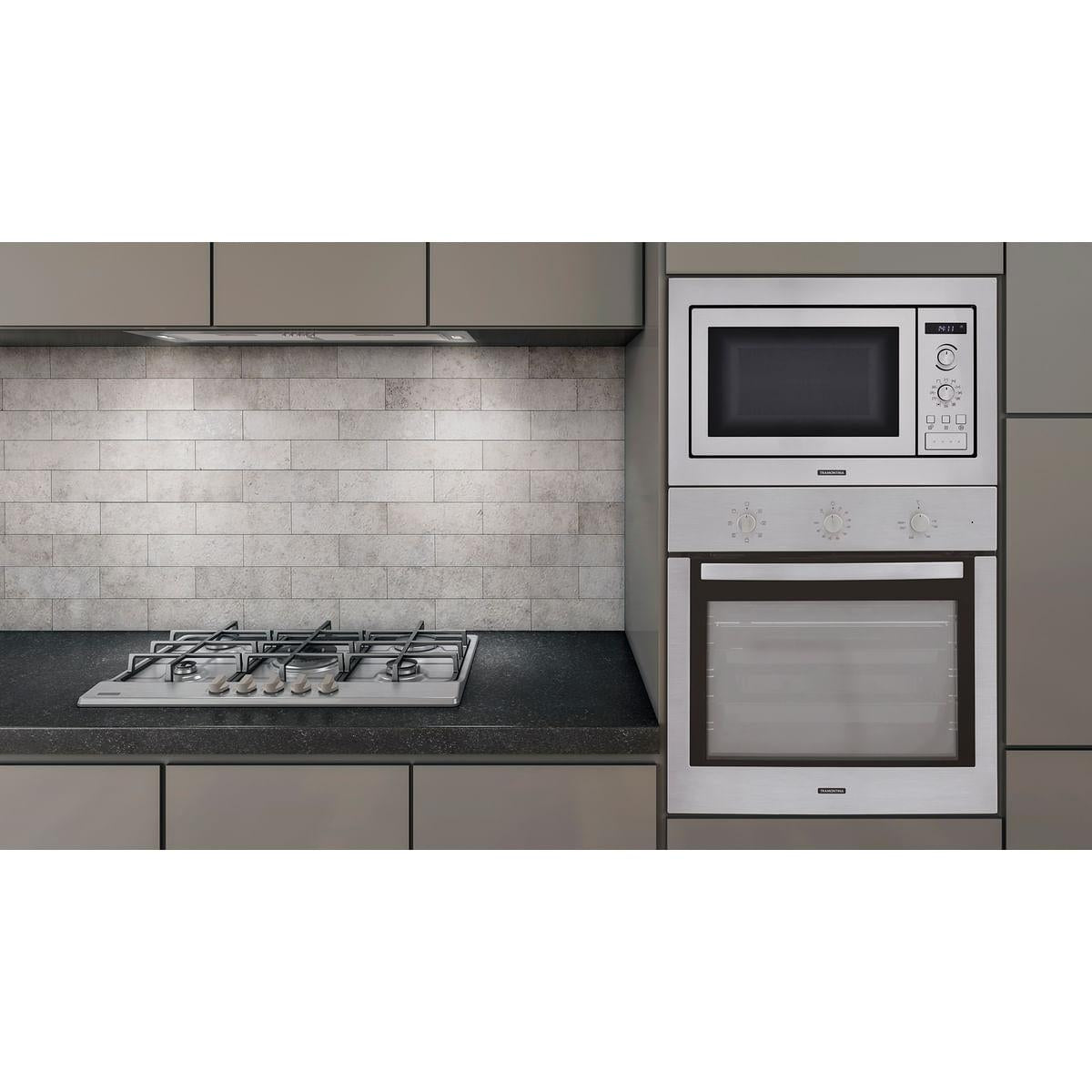 Forno Elétrico de Embutir Tramontina New Inox Cook em Aço Inox 7 Funções 71 L