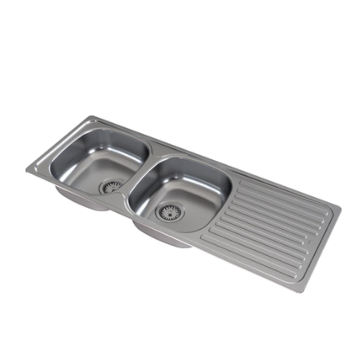 Cuba Docol Evoluto 116x43,5x15 cm em Aço Inox Acetinado
