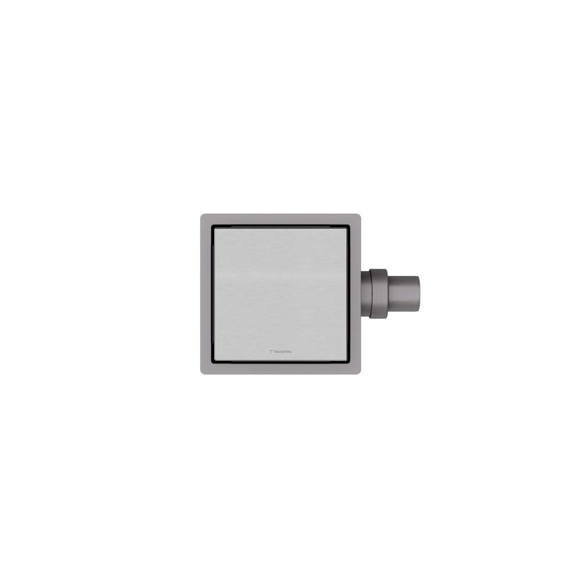 Ralo Neo Square Tramontina com Tampa em Aço Inox 15x15 cm