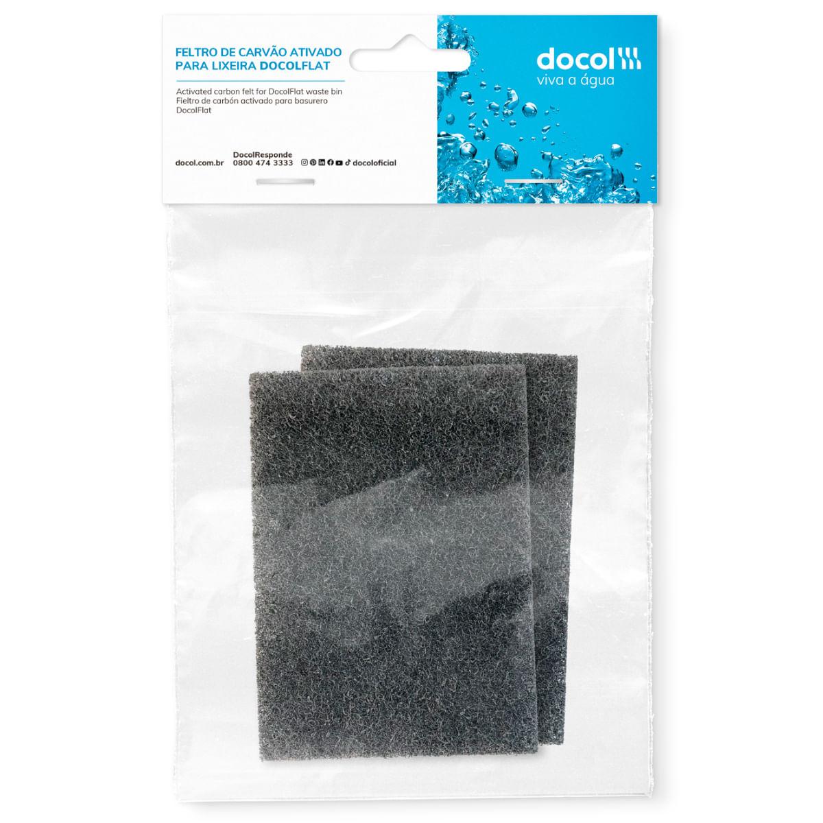 Kit 2 Filtros de Carvão Ativado para Lixeira Docol Flat