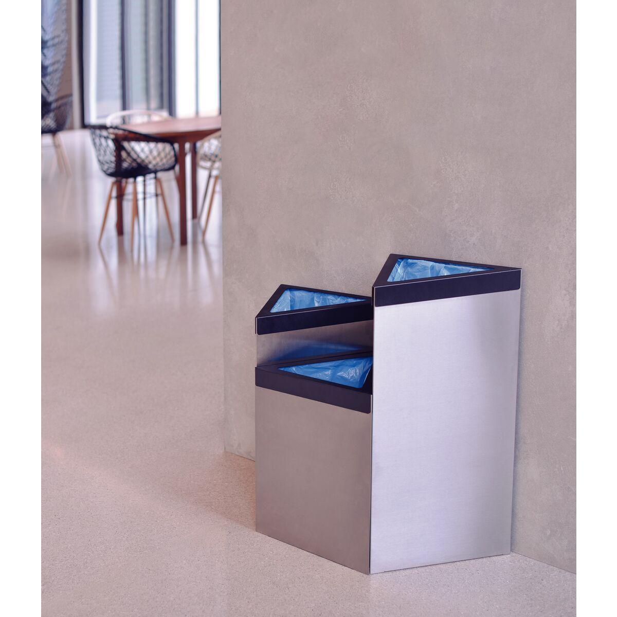 Lixeira Tramontina Terni 50 Litros em Aço Inox Scotch Brite