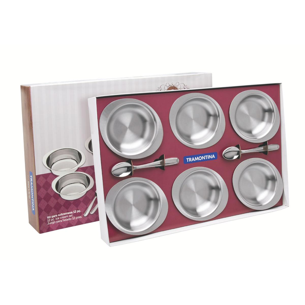 Kit para Sobremesa Tramontina Service em Aço Inox 12 Peças