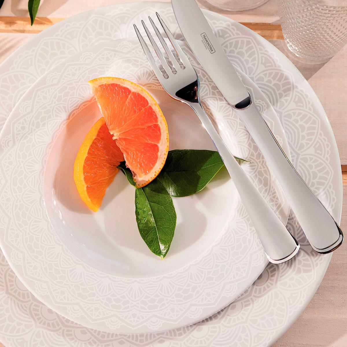 Kit Prato Raso Tramontina Alicia em Porcelana Decorada 27 cm 6 Peças