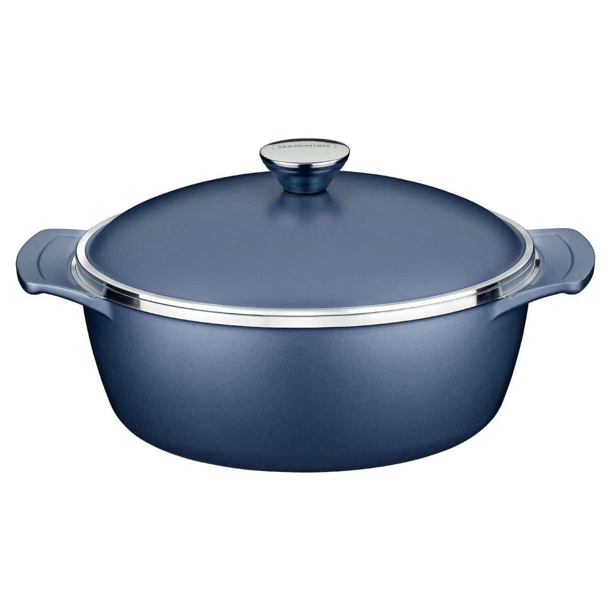Caçarola Tramontina Lyon em Alumínio Starflon 30 cm 6,8 Litros Azul Elementar