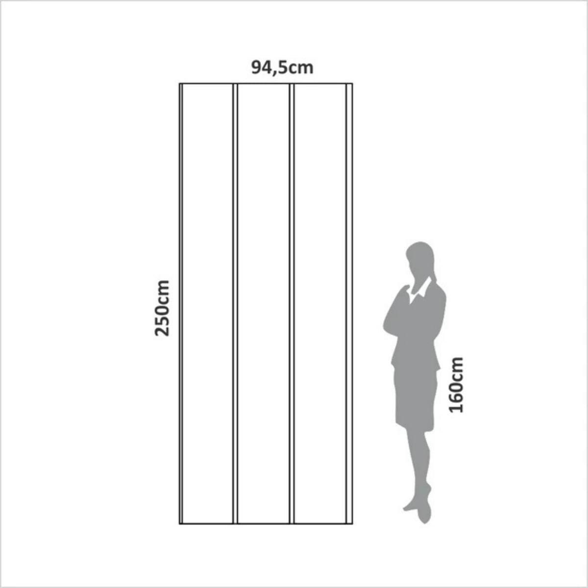 Painel Decorativo Liso 94,5cm para Parede em Mdf Freijó Dalla Costa