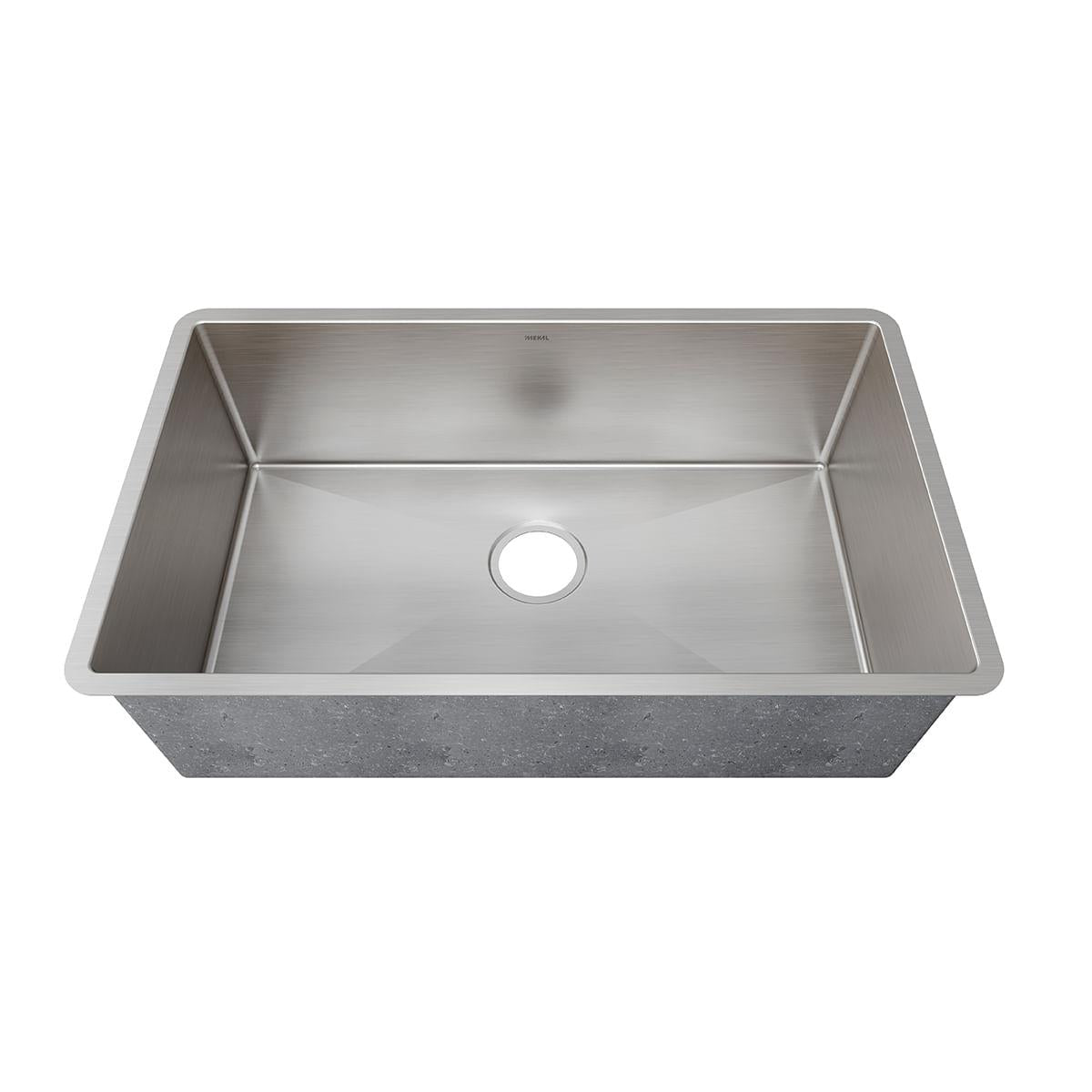 Cuba Mekal Reta LR70 em Aço Inox Escovado 70x40x23 cm com Válvula