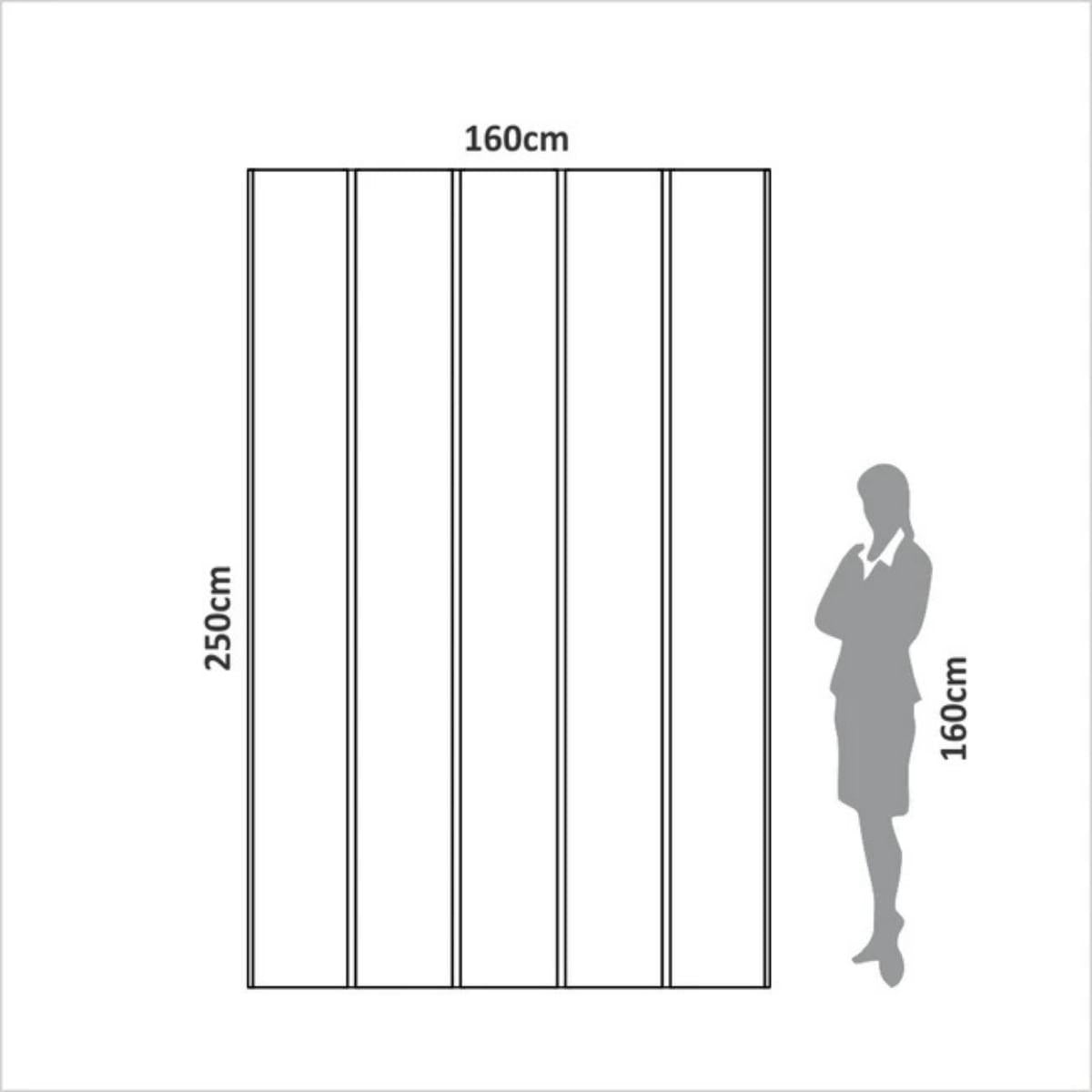 Painel Decorativo Liso 160cm para Parede em Mdf Freijó Dalla Costa