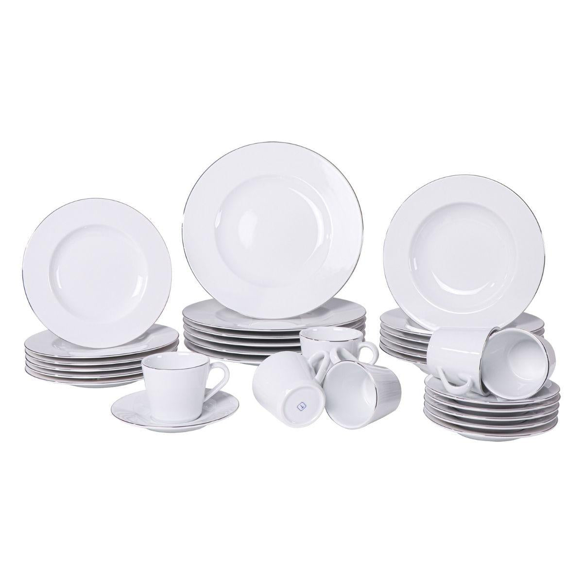 Aparelho de Jantar Tramontina Joana em Porcelana Decorada 30 Peças