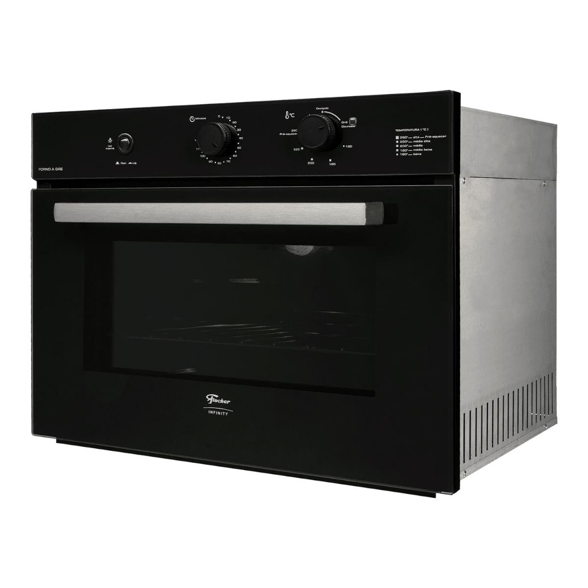 Forno a Gás de Embutir Fischer Infinity 50 litros com Grill 127V