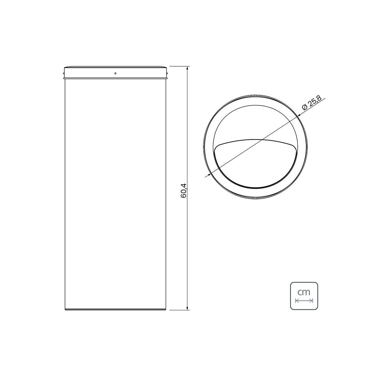 Lixeira em aço inox Tramontina Udine 30 L com Tampa Meia Lua Scotch Brite