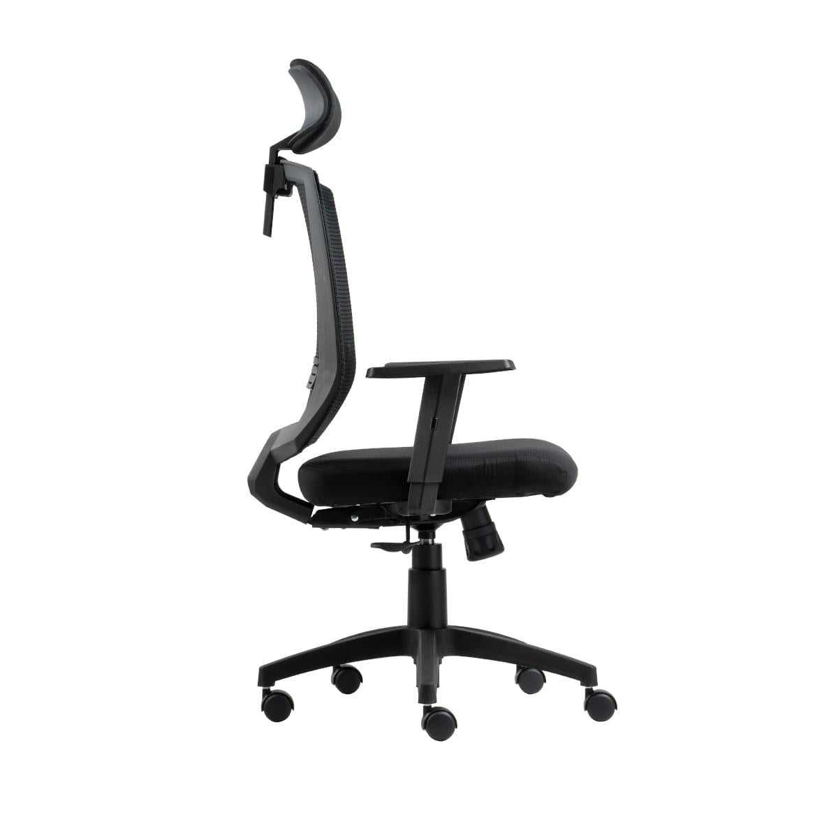 Cadeira para Escritório Presidente Giratória Ergonômica New Opus Roal Preto Encosto em Tela